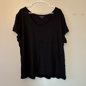 Maurices Classic Black Short Sleeve Tee, Size 4X Women’s Plus